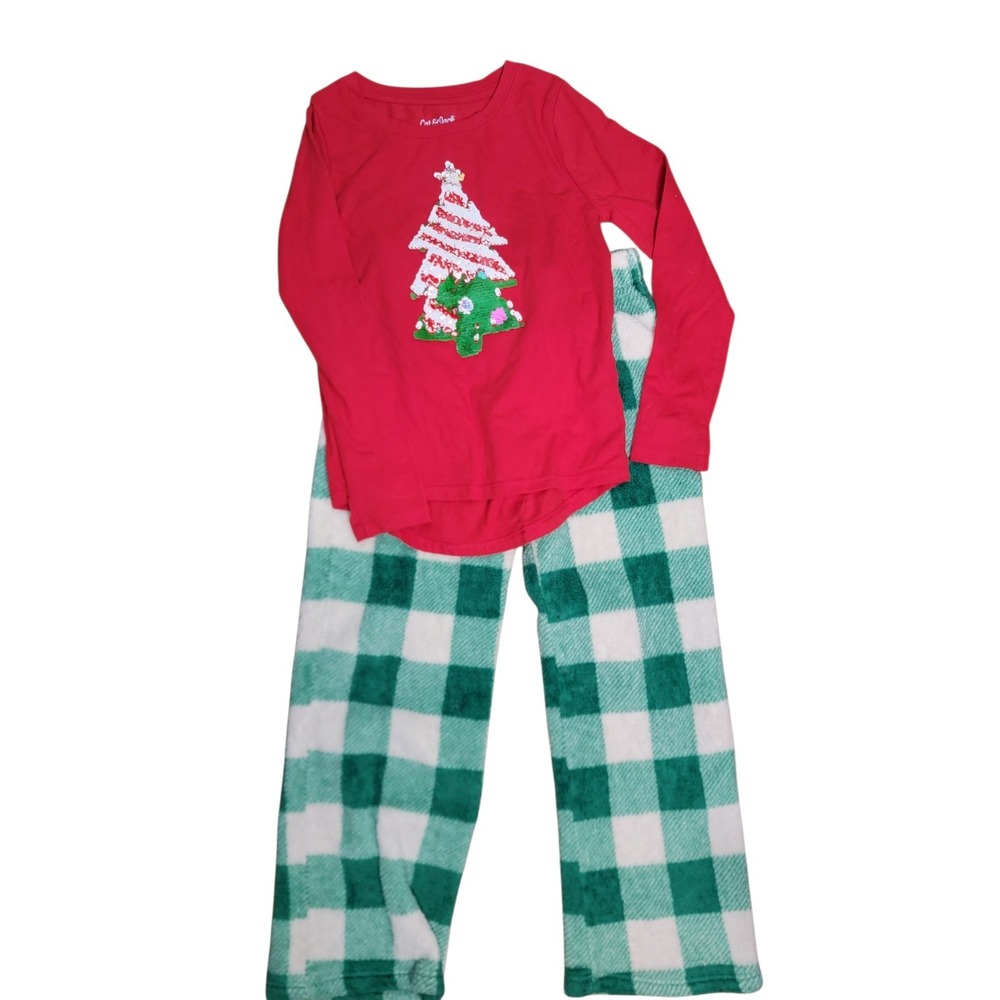 Cat & Jack Christmas Pjs Pajamas 2 Pc. Set 6 6X